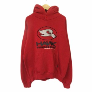 【中古】TONY HAWK トニーホーク パーカー プルオーバー ロゴ スウェット M 赤 レッド メンズ