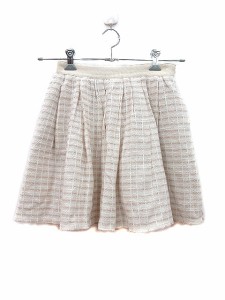 【中古】ジルスチュアート JILL STUART スカート フレア ミニ 総柄 0 ピンク /KB レディース