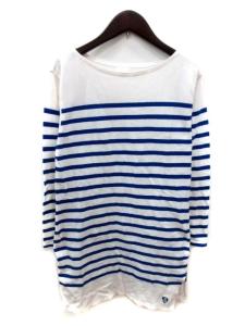 中古 オーチバル オーシバル ミニワンピース 長袖 ボートネック ボーダー 青 ブルー 白 ホワイト Yi レディースの通販はau Wowma ワウマ ブランド古着のベクトル 商品ロットナンバー