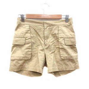 【中古】プラージュ Plage ショートパンツ 麻混 リネン混 36 ベージュ /YK レディース