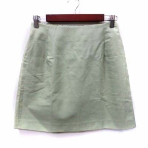 【中古】アナトリエ ANATELIER 台形スカート ミニ 絹 シルク 38 緑 ミントグリーン /YI レディース