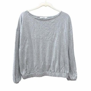 【中古】レトロガール RETRO GIRL カットソー 長袖 ボートネック M グレー /CT レディース