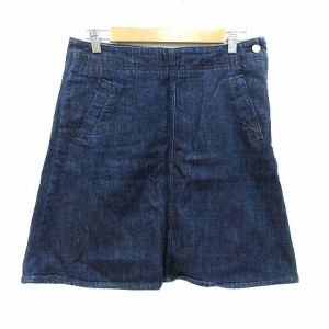 【中古】ビームスボーイ BEAMS BOY 台形スカート デニム ミニ 1 青 ブルー /YK レディース