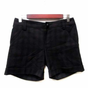 【中古】ミニマム MINIMUM パンツ キュロット チェック 2 紫 パープル 黒 ブラック /YI レディース