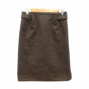 【中古】トラサルディ TRUSSARDI タイトスカート ひざ丈 40 茶 ブラウン /YK レディース