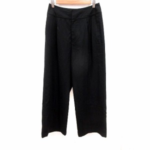 【中古】マウジー moussy ワイドパンツ 2 黒 ブラック /RT レディース