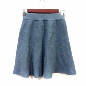 【中古】ジルバイジルスチュアート JILL by JILLSTUART ニットスカート フレア ミニ FR 紺 ネイビー /YI レディース