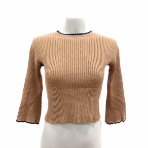 【中古】ザラ ZARA KNITWEAR ニット カットソー 長袖 122?p ベージュ /YK キッズ