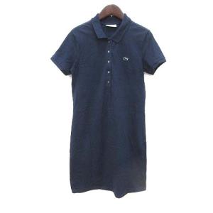 中古 ラコステ Lacoste ポロワンピース ひざ丈 半袖 鹿の子 ロゴ 38 紺 ネイビー Ct レディースの通販はau Pay マーケット ブランド古着のベクトル 商品ロットナンバー