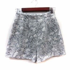 【中古】ロイヤルパーティー ROYAL PARTY パンツ キュロット 花柄 F グレー /YI レディース