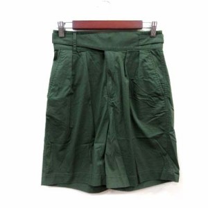 【中古】グローバルワーク GLOBAL WORK パンツ ハーフキュロット L 緑 カーキ /YI レディース