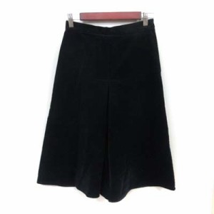 【中古】プラージュ Plage ガウチョパンツ コーデュロイ 36 黒 ブラック /YI レディース