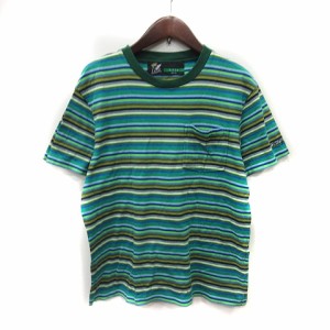 【中古】エフエーティー FAT Tシャツ カットソー ボーダー 半袖 TITCH マルチカラー /YI メンズ