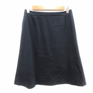 【中古】アンタイトル UNTITLED 台形スカート ひざ丈 1 黒 ブラック /AU レディース