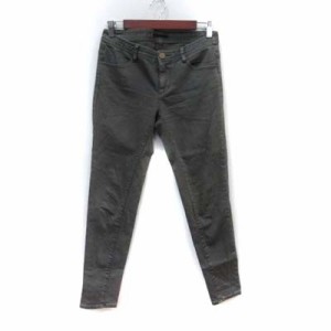 【中古】パドカレ pas de calais スキニーパンツ 38 緑 カーキ /YI レディース