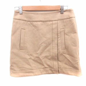 【中古】ザラ ベーシック ZARA BASIC スカート 台形 ミニ S キャメル /RT レディース