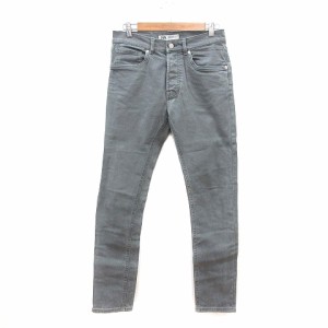 【中古】ザラ ZARA スキニーパンツ ボタンフライ 38 グレー /MN ■MO レディース