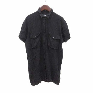 【中古】チープマンデー CHEAP MONDAY シャツ 半袖 S 黒 ブラック /CT レディース