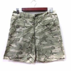 【中古】ジョア JOIE ショートパンツ ハーフ 迷彩 カモフラ 2 緑 カーキ /YI レディース