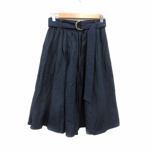 【中古】ロペピクニック ROPE Picnic フレアスカート ミモレ ロング 38 紺 ネイビー /YK レディース