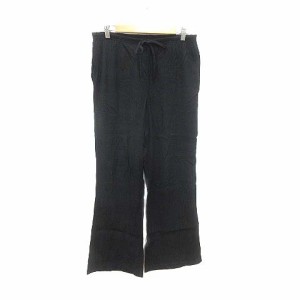 【中古】ザラ ZARA イージーパンツ ストレート M 黒 ブラック /YK レディース