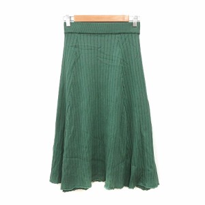 【中古】ロペピクニック ROPE Picnic フレアスカート ミモレ ロング 38 緑 グリーン /MN レディース