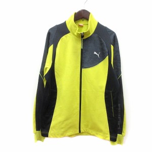 【中古】プーマ PUMA ジャケット ブルゾン 迷彩柄 カモフラ 切替 M 黄色 イエロー /MN メンズ