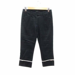 【中古】ストロベリーフィールズ STRAWBERRY-FIELDS クロップドパンツ 1 黒 ブラック /YK レディース