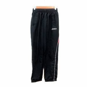 【中古】アシックス asics ジョガーパンツ ライン M 黒 ブラック /MN レディース