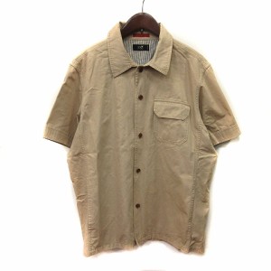 【中古】23区 オンワード樫山 HOMME シャツ 半袖 麻混 リネン混 48 ベージュ /YI メンズ