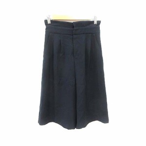 【中古】ジルスチュアート JILL STUART ワイドパンツ クロップド 0 紺 ネイビー /YK レディース