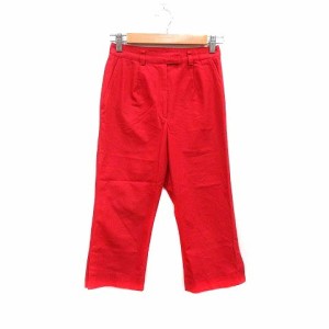 【中古】マンシングウェア MUNSINGWEAR クロップドパンツ 7 赤 レッド /YK レディース