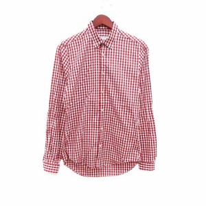 【中古】マウジー moussy ネルシャツ チェック 長袖 赤 レッド /YK メンズ