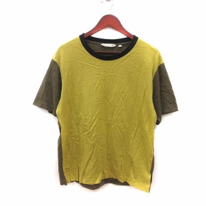 【中古】マルニ MARNI ユニクロ UNIQLO Tシャツ カットソー クルーネック 半袖 L ? イエロー カーキ /MS メンズ