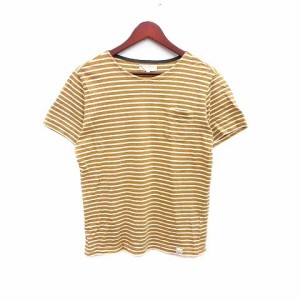 【中古】ビーミングバイビームス B:MING LIFE STORE by BEAMS Tシャツ カットソー クボーダー 半袖 M 黄色 白