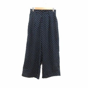 【中古】グローバルワーク GLOBAL WORK ワイドパンツ ドット M 紺 ネイビー /YK レディース