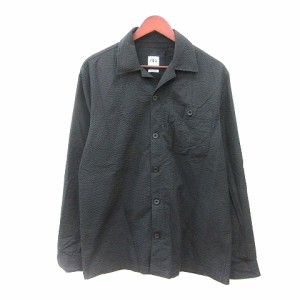 【中古】ザラ ZARA シャツ 長袖 M 黒 ブラック /MN ■MO メンズ