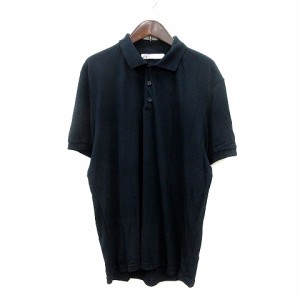 【中古】ザラ ZARA ポロシャツ 半袖 M 紺 ネイビー /MN ■MO メンズ