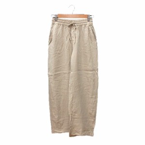 【中古】ザラ ZARA ストレートパンツ XS ベージュ /MN ■MO レディース