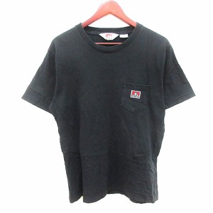 【中古】ベンデイビス BEN DAVIS カットソー Tシャツ ラウンドネック 半袖 L 黒 ブラック /AU メンズ