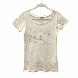 【中古】ヴィンテージピーナッツ Vintage PEANUTS SNOOPY カットソー Tシャツ クルーネック プリント 半袖 S 黄色