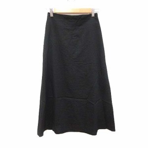 【中古】ロペピクニック ROPE Picnic フレアスカート ロング 36 黒 ブラック /CT レディース