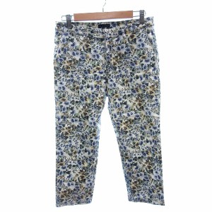 【中古】ジャーナルスタンダード JOURNAL STANDARD サブリナパンツ クロップド 花柄 40 アイボリー 白 ホワイト /AU