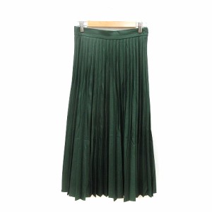 【中古】ザラウーマン ZARA WOMAN プリーツスカート ロング S 緑 グリーン /MN レディース