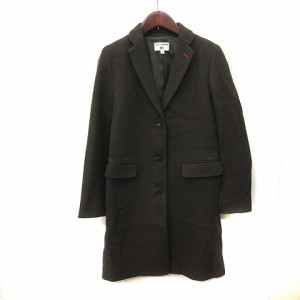 【中古】ユニクロ UNIQLO INES DE LA FRESSANGE チェスターコート 総裏地 ウール S 緑 カーキ /YI レディース