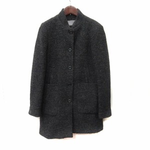 【中古】ザラ ベーシック ZARA BASIC ロングコート シングル 総裏地 黒 ブラック /YI レディース