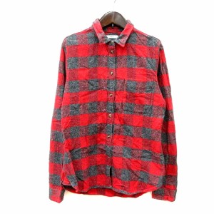 【中古】アメリカンイーグルアウトフィッターズ AMERICAN EAGLE OUTFITTERS ネルシャツ チェック 長袖 S 赤 レッド