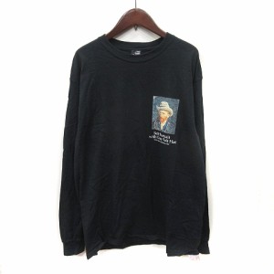 【中古】ヴァンゴッホミュージアム Van Gogh Museum Tシャツ カットソー 長袖 M 黒 ブラック /YI メンズ