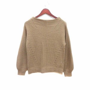 【中古】ビス ViS ニット セーター ボートネック 長袖 F 茶 ブラウン /YK レディース