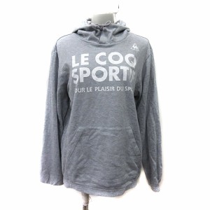 【中古】ルコックスポルティフ le coq sportif パーカー プルオーバー 長袖 L グレー /YI レディース